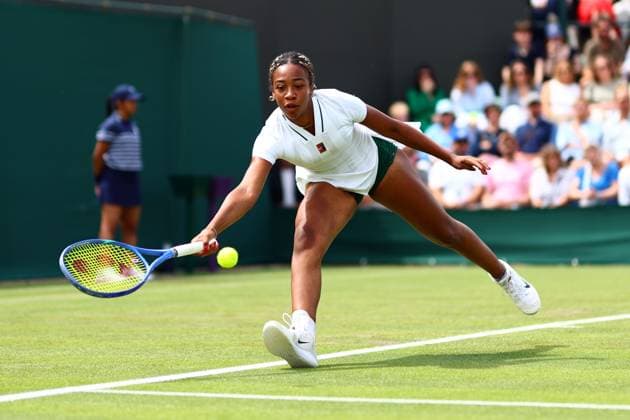 Tyra Caterina Grant during her first round match Wimbledon Tennis Championships, Day 2, The All England Lawn Tennis and Croquet Club, London, UK - 30 Jun 2026London The All England Lawn Tennis and United Kingdom  Copyright: xJamesxMarsh Shutterstockx 16964208t