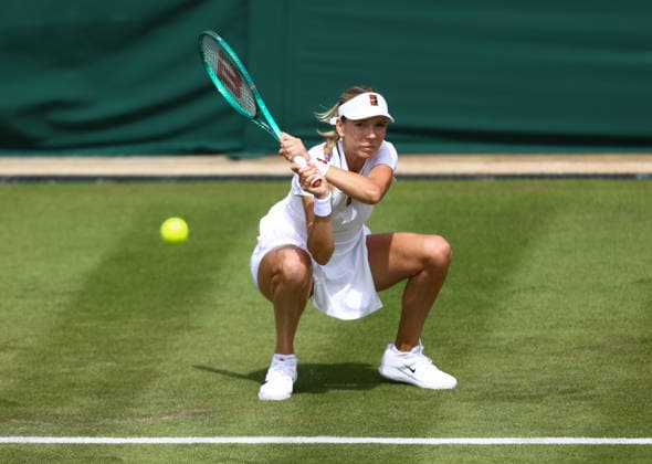 Wimbledon Championships 2026, Day One, AELTC Wimbledon, London, UK - 30 06 2026 Katie Boulter (GBR) in action during her first round match against Tyra Caterina Grant (ITA) in the 2026 Wimbledon Championships at the AELTC London London AELTC Wimbledon London GBR, UK NEWSPAPERS OUT Copyright: xMarkxGreenwoodx