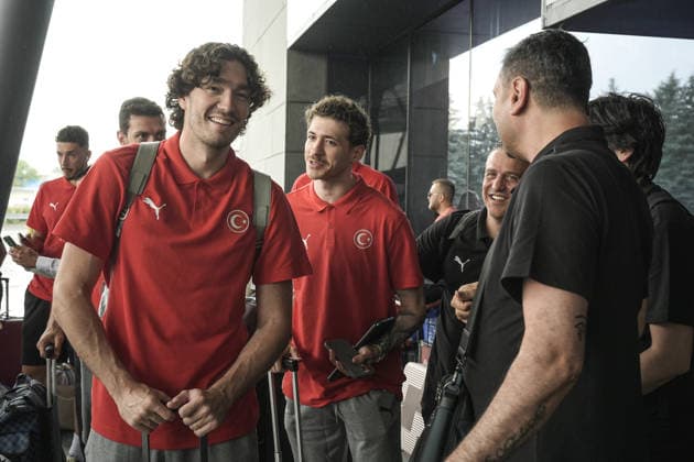 Arrival of Turkiye basketball team at Sarajevo Airport SARAJEVO, BOSNIA AND HERZEGOVINA - JUNE 30: Turkish national basketball team arrives at Sarajevo Airport, Bosnia and Herzegovina on June 30, 2026, ahead of the upcoming FIBA Basketball World Cup 2027 European Qualifiers between Bosnia and Herzegovina and Turkiye. Samir Jordamovic Anadolu Sarajevo Bosnia and Herzegovina. Editorial use only. Please get in touch for any other usage.  Copyright: x2026xAnadoluxSamirxJordamovicx