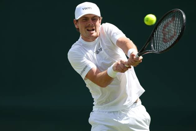 Jack Pinnington Jones during his first round match Wimbledon Tennis Championships, Day 2, The All England Lawn Tennis and Croquet Club, London, UK - 30 Jun 2026London The All England Lawn Tennis and United Kingdom  Copyright: xKieranxMcManus Shutterstockx 16964203bx