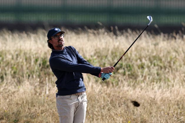 RECORD DATE NOT STATED 30th June 2026; The West Lancashire Golf Club, Liverpool, England; The Open Golf Championship Final Qualifying; George Bryan (USA) plays from the rough at the 16th hole DavidxBlunsden