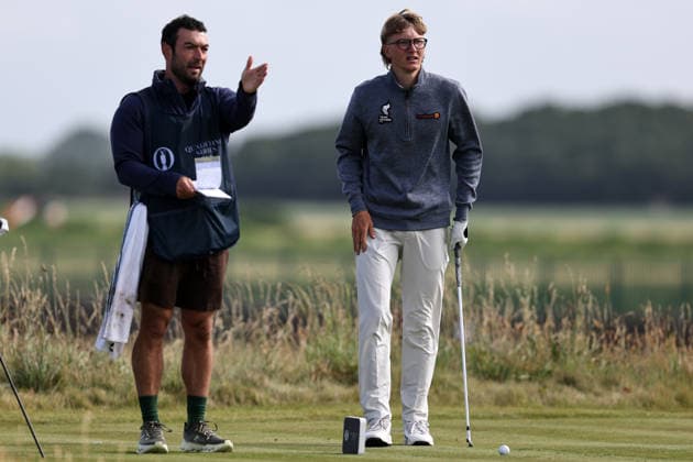 RECORD DATE NOT STATED 30th June 2026; The West Lancashire Golf Club, Liverpool, England; The Open Golf Championship Final Qualifying; Richard Teder (a) EST at the 17th tee DavidxBlunsden
