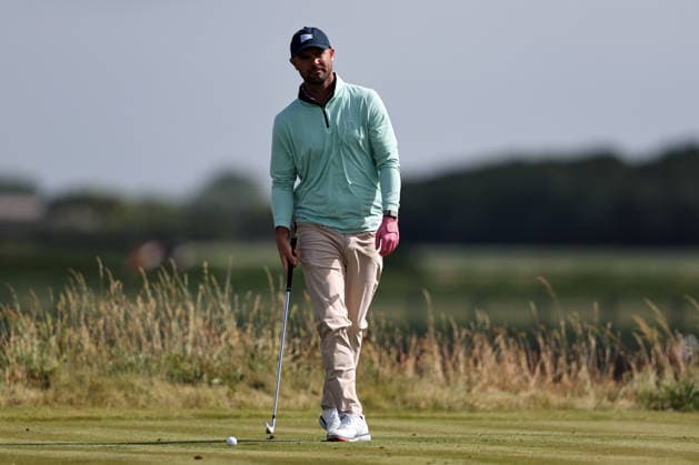 RECORD DATE NOT STATED 30th June 2026; The West Lancashire Golf Club, Liverpool, England; The Open Golf Championship Final Qualifying; Wesley Bryan (USA) at the 17th tee DavidxBlunsden
