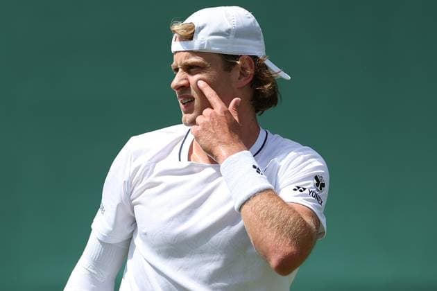 The Championships Wimbledon 2026- DAY 2- 30 06 2026 Great Britain, London, All England Lawn Tennis Club, The Championships Wimbledon 2026 - DAY 2- 30 06 2026 Belgian player Zizou Bergs (BEL) pictured during his first round against French player Ugo Humbert (FRA) in London , All England Lawn Tennis Club at The Championships Wimbledon 2026 LONDON GREAT BRITAIN  Copyright: xMélaniexJeusettex
