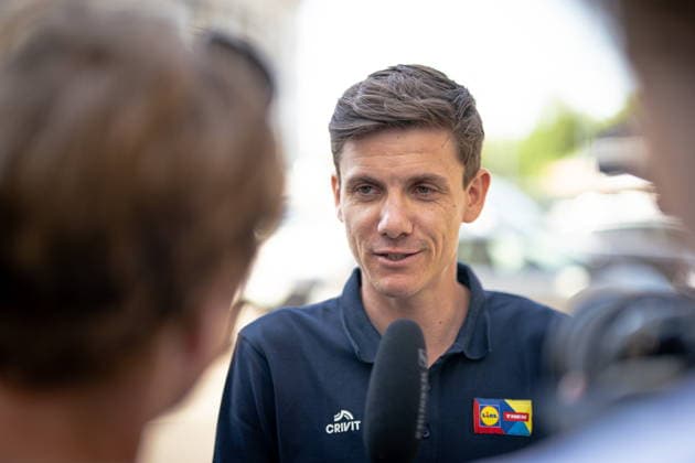 30.06.2026, Cafe Landmann, Wien, AUT, Lidl Tour of Austria 2026, PK Wien, im Bild Patrick Konrad, Team Lidl - Trek, Patrick Konrad, Team Lidl - Trek during the regional press conference, PK, Pressekonferenz in Vienna ahead of the 2026 Lidl Tour of Austria. Cafe Landmann in Wien, Austria on. Foto:Eibner-Pressefoto Bruns Wien *** June 30, 2026, Cafe Landmann, Vienna, Austria, Lidl Tour of Austria 2026, Press Conference in Vienna; pictured: Patrick Konrad, Team Lidl Trek; Patrick Konrad, Team Lidl Trek, during the regional press conference in Vienna ahead of the 2026 Lidl Tour of Austria at Cafe Landmann in Vienna, Austria; Photo: Eibner; Press Photo: Bruns Vienna  EP_EER