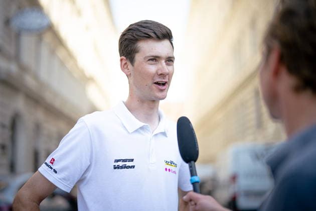 30.06.2026, Cafe Landmann, Wien, AUT, Lidl Tour of Austria 2026, PK Wien, im Bild Philipp Hofbauer, Team Vorarlberg, Philipp Hofbauer, Team Vorarlberg during the regional press conference, PK, Pressekonferenz in Vienna ahead of the 2026 Lidl Tour of Austria. Cafe Landmann in Wien, Austria on. Foto:Eibner-Pressefoto Bruns Wien *** June 30, 2026, Cafe Landmann, Vienna, Austria, Lidl Tour of Austria 2026, Vienna Press Conference, pictured: Philipp Hofbauer, Team Vorarlberg, Philipp Hofbauer, Team Vorarlberg, during the regional press conference in Vienna ahead of the 2026 Lidl Tour of Austria at Cafe Landmann in Vienna, Austria. Photo: Eibner, Press Photo: Bruns Vienna  EP_EER