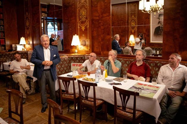 30.06.2026, Cafe Landmann, Wien, AUT, Lidl Tour of Austria 2026, PK Wien, im Bild Harald J. Mayer, President Cycling Austria, Harald J. Mayer, President Cycling Austria during the regional press conference, PK, Pressekonferenz in Vienna ahead of the 2026 Lidl Tour of Austria. Cafe Landmann in Wien, Austria on. Foto:Eibner-Pressefoto Bruns Wien *** June 30, 2026, Cafe Landmann, Vienna, Austria, Lidl Tour of Austria 2026, Vienna Press Conference, pictured: Harald J. Mayer, President of Cycling Austria, Harald J. Mayer, President of Cycling Austria, during the regional press conference in Vienna ahead of the 2026 Lidl Tour of Austria at Cafe Landmann in Vienna, Austria. Photo: Eibner, Press Photo Bruns Vienna  EP_EER