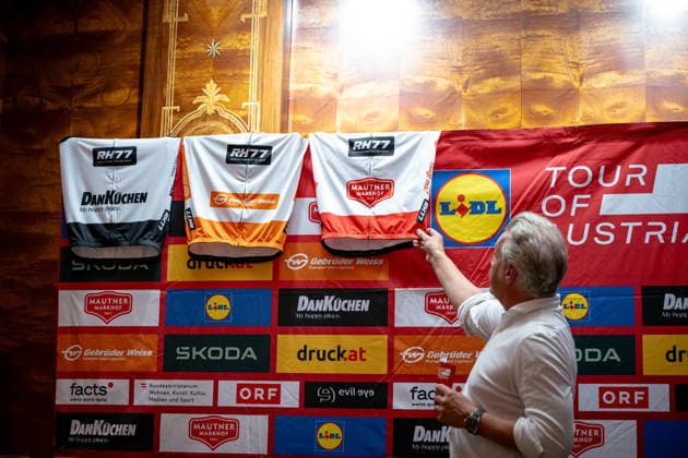 30.06.2026, Cafe Landmann, Wien, AUT, Lidl Tour of Austria 2026, PK Wien, im Bild Thomas Pupp, Lidl Tour of Austria Direktor, Thomas Pupp, Lidl Tour of Austria Direktor during the regional press conference, PK, Pressekonferenz in Vienna ahead of the 2026 Lidl Tour of Austria. Cafe Landmann in Wien, Austria on. Foto:Eibner-Pressefoto Bruns Wien *** June 30, 2026, Cafe Landmann, Vienna, Austria, Lidl Tour of Austria 2026, Vienna Press Conference, pictured: Thomas Pupp, Director of the Lidl Tour of Austria, Thomas Pupp, Director of the Lidl Tour of Austria, during the regional press conference in Vienna ahead of the 2026 Lidl Tour of Austria at Cafe Landmann in Vienna, Austria. Photo: Eibner, Press Photo: Bruns, Vienna  EP_EER