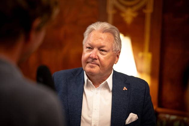 30.06.2026, Cafe Landmann, Wien, AUT, Lidl Tour of Austria 2026, PK Wien, im Bild Harald J. Mayer, President Cycling Austria, Harald J. Mayer, President Cycling Austria during the regional press conference, PK, Pressekonferenz in Vienna ahead of the 2026 Lidl Tour of Austria. Cafe Landmann in Wien, Austria on. Foto:Eibner-Pressefoto Bruns Wien *** June 30, 2026, Cafe Landmann, Vienna, Austria, Lidl Tour of Austria 2026, Vienna Press Conference, pictured: Harald J. Mayer, President of Cycling Austria, Harald J. Mayer, President of Cycling Austria, during the regional press conference in Vienna ahead of the 2026 Lidl Tour of Austria at Cafe Landmann in Vienna, Austria. Photo: Eibner, Press Photo Bruns Vienna  EP_EER