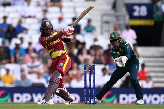 Australia Women v West Indies Women, ICC Women s T20 World Cup, Semi-Final Hayley Matthews of West Indies plays an attacking shot during the ICC Women s T20 World Cup semi final match between Australia Women and West Indies Women at the Oval, London, UK on 30 June 2026. London Oval London UK Editorial use only , Copyright: xGrahamxHuntx PSI-24453-0020
