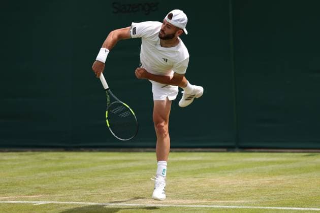 Jacob Fearnley during his first round match Wimbledon Tennis Championships, Day 2, The All England Lawn Tennis and Croquet Club, London, UK - 30 Jun 2026London The All England Lawn Tennis and United Kingdom  Copyright: xEllaxLing Shutterstockx 16964204ax