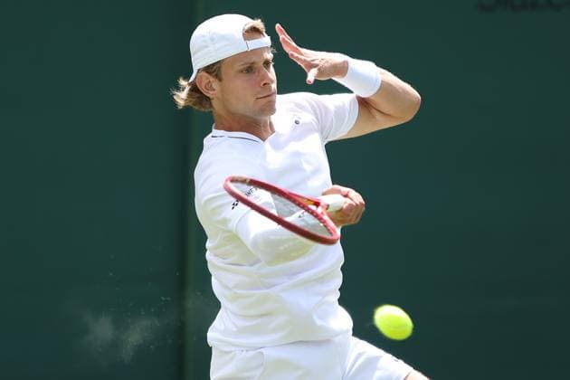 The Championships Wimbledon 2026- DAY 2- 30 06 2026 Great Britain, London, All England Lawn Tennis Club, The Championships Wimbledon 2026 - DAY 2- 30 06 2026 Belgian player Zizou Bergs (BEL) pictured during his first round against French player Ugo Humbert (FRA) in London , All England Lawn Tennis Club at The Championships Wimbledon 2026 LONDON GREAT BRITAIN  Copyright: xMélaniexJeusettex