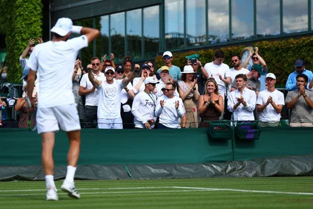 Jacob Fearnley celebrates victory in his first round match Wimbledon Tennis Championships, Day 2, The All England Lawn Tennis and Croquet Club, London, UK - 30 Jun 2026London The All England Lawn Tennis and United Kingdom  Copyright: xJamesxMarsh Shutterstockx 16964208ct