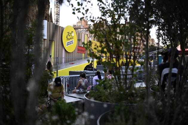 Preparatins for the departure ahead of the 2026 Tour de France cycling race, Tuesday 30 June 2026, in Barcelona, Spain. The 113th edition of the Tour de France starts on Saturday 4 July in Barcelona, Spain, and will finish in Paris, France on the 26th of July. JASPERxJACOBS  x180016279x