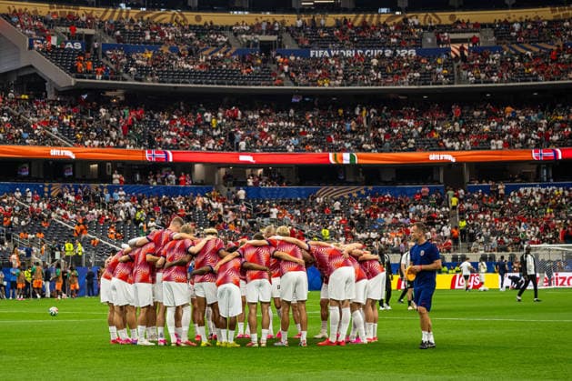 260630 Players of Norway ahead of the FIFA World Cup, WM, Weltmeisterschaft, Fussball 2026 round of 32 football match between CÃ te d Ivoire and Norway on June 30, 2026 in Dallas. Photo: Jon Olav Nesvold BILDBYRAN COP 217 VG0975 bbeng fotboll football soccer fotball vm fotbolls-vm fotball-vm fotbolls-vm 2026 fifa world cup 2026 16-delsfinale round of 32 arlington texas norge norway elfenbenskusten elfenbenskysten ivory coast *** June 30, 2026: Players from Norway ahead of the 2026 FIFA World Cup Round of 32 soccer match between Côte d Ivoire and Norway on June 30, 2026 in Dallas. Photo by Jon Olav Nesvold. BILDBYRAN COP 217 VG0975 bbeng soccer football fotball World Cup 2026 FIFA World Cup 2026 Round of 16 of 32 Arlington, Texas Norway Ivory Coast  Copyright: JONxOLAVxNESVOLD BB260630JE029