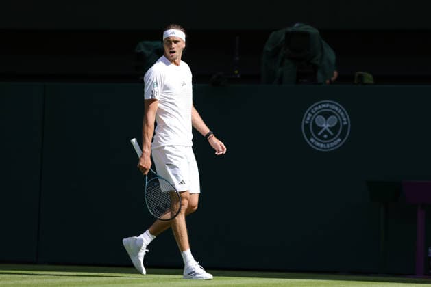 Alexander Zverev, GER, during first round of 2026 All England Lawn Tennis Championships at Wimbledon, mens singles, London, 30 06 2026; - *** Alexander Zverev, GER, during the first round of the 2026 All England Lawn Tennis Championships at Wimbledon, men s singles, London, June 30, 2026 