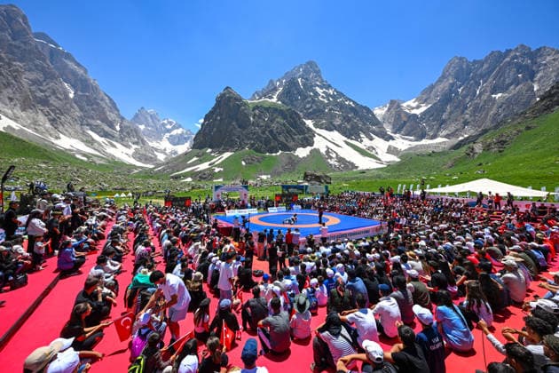 Freestyle and Greco-Roman Wrestling Super League Finals HAKKARI, TURKIYE - JUNE 30: The 2026 Freestyle and Greco-Roman Wrestling Super League Finals kicks off in the Cennet-Cehennem Valley of Hakkari, Turkiye on June 30, 2026. Around 200 athletes from 8 clubs are competing in the finals held in the region where Uludoruk, Turkiye s second-highest peak, and glaciers are located. Ozkan Bilgin Anadolu Hakkari Turkey. Editorial use only. Please get in touch for any other usage.  Copyright: x2026xAnadoluxOzkanxBilginx