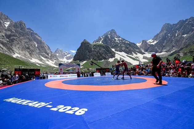 Freestyle and Greco-Roman Wrestling Super League Finals HAKKARI, TURKIYE - JUNE 30: The 2026 Freestyle and Greco-Roman Wrestling Super League Finals kicks off in the Cennet-Cehennem Valley of Hakkari, Turkiye on June 30, 2026. Around 200 athletes from 8 clubs are competing in the finals held in the region where Uludoruk, Turkiye s second-highest peak, and glaciers are located. Ozkan Bilgin Anadolu Hakkari Turkey. Editorial use only. Please get in touch for any other usage.  Copyright: x2026xAnadoluxOzkanxBilginx