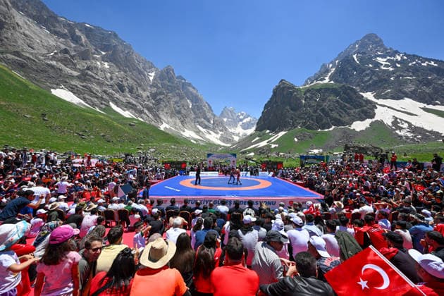 Freestyle and Greco-Roman Wrestling Super League Finals HAKKARI, TURKIYE - JUNE 30: The 2026 Freestyle and Greco-Roman Wrestling Super League Finals kicks off in the Cennet-Cehennem Valley of Hakkari, Turkiye on June 30, 2026. Around 200 athletes from 8 clubs are competing in the finals held in the region where Uludoruk, Turkiye s second-highest peak, and glaciers are located. Ozkan Bilgin Anadolu Hakkari Turkey. Editorial use only. Please get in touch for any other usage.  Copyright: x2026xAnadoluxOzkanxBilginx
