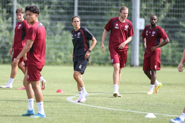 3. Liga; FC Ingolstadt 04 - Trainingsauftakt nach Sommerpause; Cheftrainerin Sabrina Wittmann (FCI) Jongmin Seo (7, FCI) Vinko Å apina (41, FCI) 3. Liga - FC Ingolstadt 04 Saison 2026 2027 Trainingsauftakt nach Sommerpause *** 3rd Division FC Ingolstadt 04: Training Resumes After Summer Break; Head Coach Sabrina Wittmann; FCI Jongmin Seo 7, FCI Vinko Å apina 41; FCI 3rd Division FC Ingolstadt 04: 2026–2027 Season; Training Resumes After Summer Break