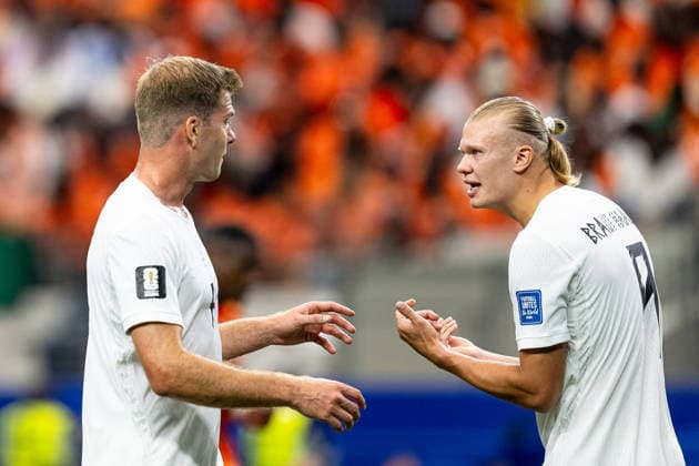 260630 Alexander Sorloth and Erling Braut Haaland of Norway during the FIFA World Cup, WM, Weltmeisterschaft, Fussball 2026 round of 32 football match between CÃ te d Ivoire and Norway on June 30, 2026 in Dallas. Photo: Jon Olav Nesvold BILDBYRAN COP 217 VG0975 bbeng fotboll football soccer fotball vm fotbolls-vm fotball-vm fotbolls-vm 2026 fifa world cup 2026 16-delsfinale round of 32 arlington texas norge norway elfenbenskusten elfenbenskysten ivory coast *** June 30, 2026: Alexander Sorloth and Erling Braut Haaland of Norway during the FIFA World Cup 2026 Round of 32 soccer match between Côte d Ivoire and Norway on June 30, 2026 in Dallas. Photo by Jon Olav Nesvold. BILDBYRAN COP 217 VG0975 bbeng soccer football fotball World Cup 2026 FIFA World Cup 2026 Round of 16 of 32 Arlington, Texas Norway Ivory Coast  Copyright: JONxOLAVxNESVOLD BB260630JE073