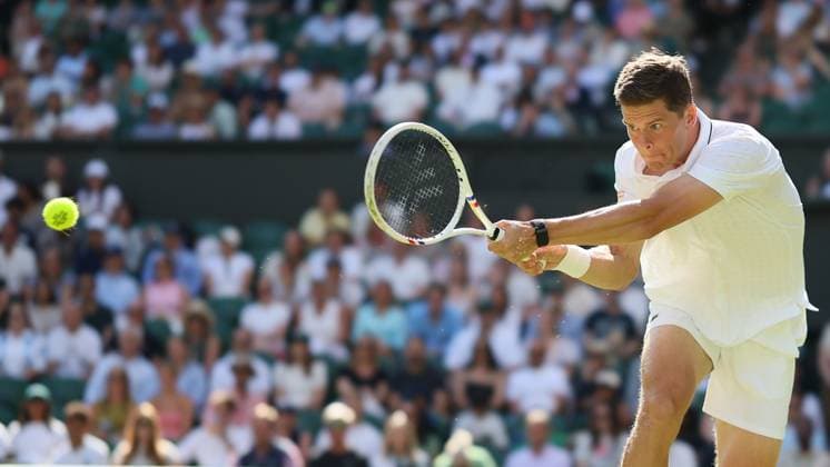 Belgian Alexander Blockx pictured in action during a first round game between Belgian Blockx and German Zverev in the Men s singles at the Wimbledon grand slam tennis tournament in London, Britain, Tuesday 30 June 2026. BENOITxDOPPAGNE  x180025956x