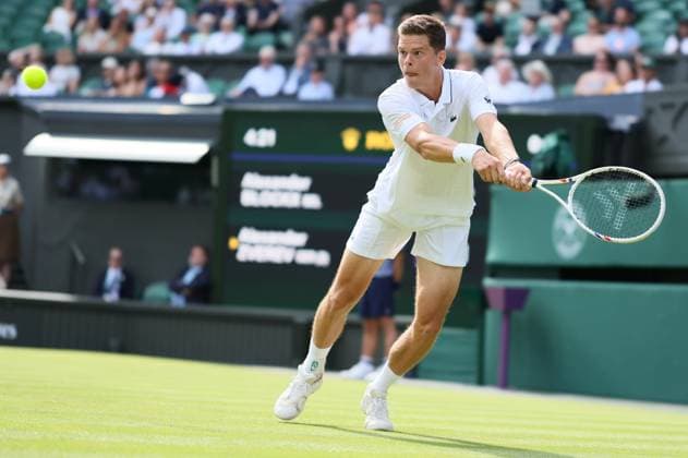 Belgian Alexander Blockx pictured in action during a first round game between Belgian Blockx and German Zverev in the Men s singles at the Wimbledon grand slam tennis tournament in London, Britain, Tuesday 30 June 2026. BENOITxDOPPAGNE  x180025968x