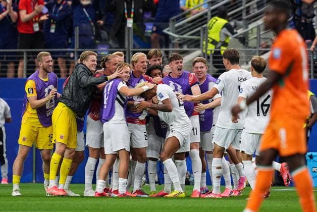 Antonio Nusa of Norway celebrates his goal with his Norway teammates Ivory Coast v Norway, 2026 FIFA World Cup, WM, Weltmeisterschaft, Fussball Round of 32, Football, Dallas Stadium, Arlington, Texas, USA - 30 Jun 2026Arlington Dallas Stadium Texas (TX) United States of America  Copyright: xIsmaelxAdnan Shutterstockx 16970308br