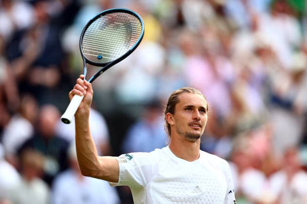 Sport Themen der Woche KW27 Alexander Zverev celebrates victory in his first round match Wimbledon Tennis Championships, Day 2, The All England Lawn Tennis and Croquet Club, London, UK - 30 Jun 2026London The All England Lawn Tennis and United Kingdom  Copyright: xJamesxMarsh Shutterstockx 16964208dz