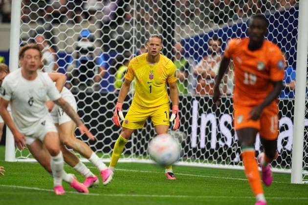 Ivory Coast v Norway - FIFA World Cup, WM, Weltmeisterschaft, Fussball 2026 - Round of 32 ARLINGTON, USA - JUNE 30: Orjan Haskjold Nyland of Norway reacts during the FIFA World Cup 2026 Round of 32 match between Ivory Coast and Norway at Dallas Stadium in Arlington, United States on June 30, 2026. Hakan Akgun Anadolu Texas United States. Editorial use only. Please get in touch for any other usage.  Copyright: x2026xAnadoluxHakanxAkgunx
