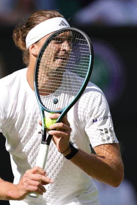 Alexander Zverev, GER, during first round of 2026 All England Lawn Tennis Championships at Wimbledon, mens singles, London, 30 06 2026; - *** Alexander Zverev, GER, during the first round of the 2026 All England Lawn Tennis Championships at Wimbledon, men s singles, London, June 30, 2026 