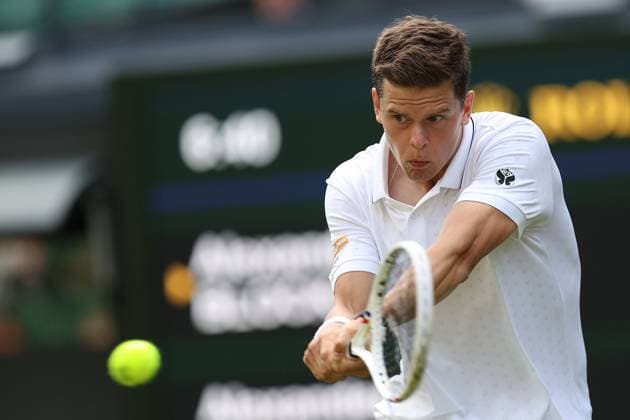 The Championships Wimbledon 2026- DAY 2- 30 06 026 Great Britain, London, All England Lawn Tennis Club, The Championships Wimbledon 2026 - DAY 2- 30 06 2026 Belgian player Alexander Blockx (BEL) pictured during his first round against german player Alexander Zverev (GER) in London , All England Lawn Tennis Club at The Championships Wimbledon 2026 LONDON GREAT BRITAIN  Copyright: xMélaniexJeusettex