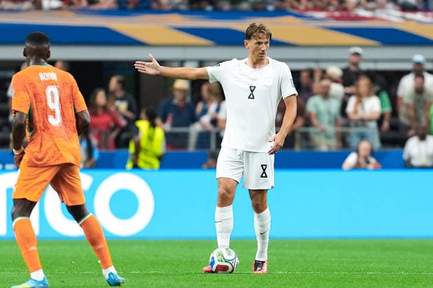 Sander Berge of Norway gestures during a FIFA Men’s World Cup 2026 round of 32 football match between Ivory Coast and Norway at Dallas Stadium, in Arlington on June 30th 2026 (Photo by LVDIDI SPP)  Copyright: xLVDIDI SPPx Sportspressphoto_SPR181071