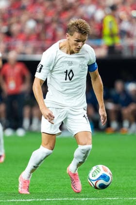 Martin Odegaard of Norway runs with the ball during a FIFA Men’s World Cup 2026 round of 32 football match between Ivory Coast and Norway at Dallas Stadium, in Arlington on June 30th 2026 (Photo by LVDIDI SPP)  Copyright: xLVDIDI SPPx Sportspressphoto_SPR181077