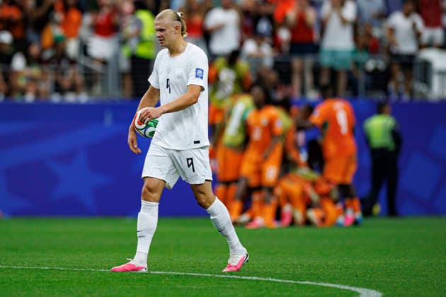 Erling Haaland seen during FIFA World Cup, WM, Weltmeisterschaft, Fussball 2026 Round of 32 game between national teams of Ivory Coast and Norway (Grzegorz Wajda Ball Raw Images) Arlington Dallas Stadium USA Copyright: xGrzegorzxWajdax grzegorzwajda_ivory_norway_2526_6-9