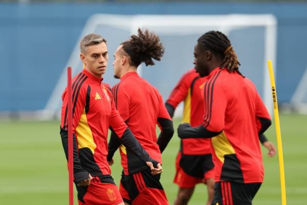 Belgium s Leandro Trossard pictured during a training session of Belgian national soccer team Red Devils, on Tuesday 30 June 2026 in their base camp, home of the Seattle Sounders, Renton, Seattle, USA. The Rode Duivels - Diables Rouges qualified for the knockout stage of the 2026 FIFA World Cup, WM, Weltmeisterschaft, Fussball where they ll meet Senegal in the round of 32 on July 1st. BRUNOxFAHY  x180032412x