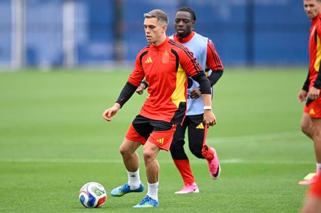 Belgian national football team - FIFA World Cup, WM, Weltmeisterschaft, Fussball 2026 - media activities 30 06 2026 RENTON, UNITED STATES OF AMERICA - JUNE 30 : Trossard Leandro forward of Belgium pictured during a training session of the Belgian national football team during the FIFA World Cup 2026 on June 30, 2026 in Renton, United States of America, 30 06 2026 Renton United States of America  Copyright: xNicoxVereeckenx
