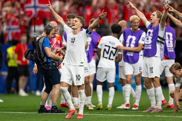 260630 Martin odegaard of Norway celebrates after the FIFA World Cup, WM, Weltmeisterschaft, Fussball 2026 round of 32 football match between CÃ te d Ivoire and Norway on June 30, 2026 in Dallas. Photo: Jon Olav Nesvold BILDBYRAN COP 217 VG0975 bbeng fotboll football soccer fotball vm fotbolls-vm fotball-vm fotbolls-vm 2026 fifa world cup 2026 16-delsfinale round of 32 arlington texas norge norway elfenbenskusten elfenbenskysten ivory coast jubel *** June 30, 2026: Martin Ødegaard of Norway celebrates after the 2026 FIFA World Cup Round of 32 soccer match between Côte d Ivoire and Norway on June 30, 2026 in Dallas. Photo by Jon Olav Nesvold. BILDBYRAN COP 217 VG0975 bbeng soccer football fotball World Cup 2026 FIFA World Cup 2026 Round of 16 of 32 Arlington, Texas Norway Ivory Coast celebration  Copyright: JONxOLAVxNESVOLD BB260630JE121