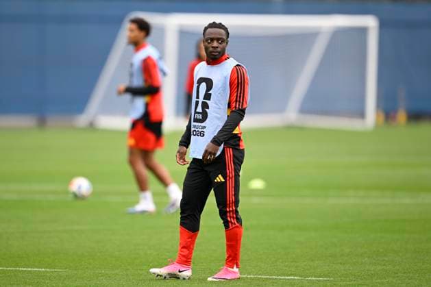 Belgian national football team - FIFA World Cup, WM, Weltmeisterschaft, Fussball 2026 - media activities 30 06 2026 RENTON, UNITED STATES OF AMERICA - JUNE 30 : Doku Jeremy forward of Belgium pictured during a training session of the Belgian national football team during the FIFA World Cup 2026 on June 30, 2026 in Renton, United States of America, 30 06 2026 Renton United States of America  Copyright: xNicoxVereeckenx