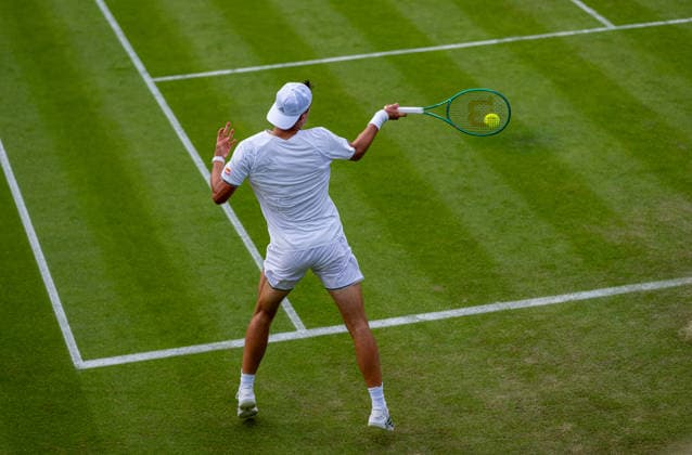 Tennis - Wimbledon Championship 2026 - Day 2 LONDON, ENGLAND - Tuesday, June 30, 2026: Jakub MenÅ¡ik (CZE) during the Gentlemen s Singles First Round match on Day Two of The Championships Wimbledon 2026 at the All England Lawn Tennis and Croquet Club. (Photo by Kirsten Holst Propaganda) LONDON All England Lawn Tennis and Croquet Club GREATER LONDON ENGLAND  Copyright: xKirstenxHolstx 2026-06-30-036-Wimbledon_D2