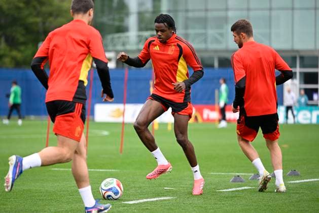 Belgian national football team - FIFA World Cup, WM, Weltmeisterschaft, Fussball 2026 - media activities 30 06 2026 RENTON, UNITED STATES OF AMERICA - JUNE 30 : Ngoy Nathan defender of Belgium pictured during a training session of the Belgian national football team during the FIFA World Cup 2026 on June 30, 2026 in Renton, United States of America, 30 06 2026 Renton United States of America  Copyright: xNicoxVereeckenx