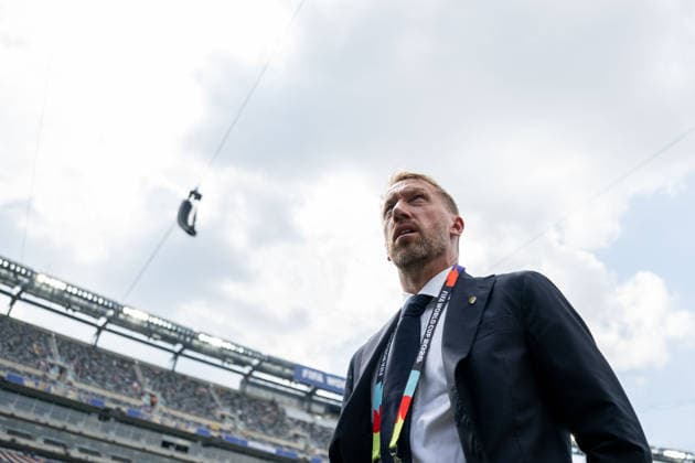 260630 Head coach Graham Potter of Sweden during pitch inspection ahead of the FIFA World Cup, WM, Weltmeisterschaft, Fussball 2026 round of 32 football match between France and Sweden on June 30, 2026 in New Jersey. Photo: Petter Arvidson BILDBYRAN kod PA PA1270 fotboll football soccer fotball vm fotbolls-vm fotball-vm fotbolls-vm 2026 fifa world cup 2026 sverige sweden sverige a bbeng frankrike france round of 32 16-delsfinal *** June 30, 2026: Head coach Graham Potter of Sweden during a pitch inspection ahead of the FIFA World Cup 2026 Round of 32 soccer match between France and Sweden on June 30, 2026 in New Jersey. Photo by Petter Arvidson, BILDBYRAN, code PA PA1270. soccer, football, fotball, World Cup, FIFA World Cup 2026, Sweden, Sweden A, BBENG, Francekrike france round of 32 round of 16  Copyright: PETTERxARVIDSON BB260630PA058