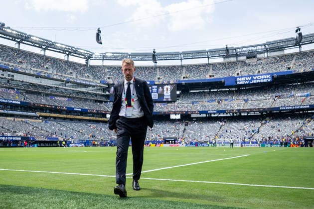 260630 Head coach Graham Potter of Sweden during pitch inspection ahead of the FIFA World Cup, WM, Weltmeisterschaft, Fussball 2026 round of 32 football match between France and Sweden on June 30, 2026 in New Jersey. Photo: Petter Arvidson BILDBYRAN kod PA PA1270 fotboll football soccer fotball vm fotbolls-vm fotball-vm fotbolls-vm 2026 fifa world cup 2026 sverige sweden sverige a bbeng frankrike france round of 32 16-delsfinal *** June 30, 2026: Head coach Graham Potter of Sweden during a pitch inspection ahead of the FIFA World Cup 2026 Round of 32 soccer match between France and Sweden on June 30, 2026 in New Jersey. Photo by Petter Arvidson, BILDBYRAN, code PA PA1270. soccer, football, fotball, World Cup, FIFA World Cup 2026, Sweden, Sweden A, BBENG, Francekrike france round of 32 round of 16  Copyright: PETTERxARVIDSON BB260630PA059