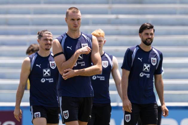 SOCCER - FIFA World Cup, WM, Weltmeisterschaft, Fussball 2026 SANTA BARBARA,CALIFORNIA,USA,30.JUN.26 - SOCCER - FIFA World Cup 2026, USA, Mexico, Canada, training Team AUT. Image shows Marcel Sabitzer, Sasa Kalajdzic, Nicolas Seiwald and Florian Grillitsch (AUT).  GEPAxpictures xArminxRauthner
