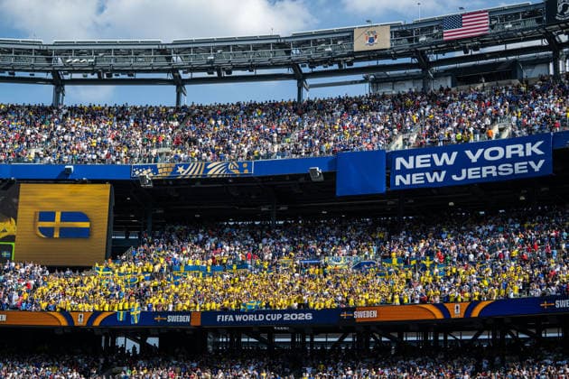 260630 Fans of Sweden in the stands ahead of the FIFA World Cup, WM, Weltmeisterschaft, Fussball 2026 round of 32 football match between France and Sweden on June 30, 2026 in New Jersey. Photo: Petter Arvidson BILDBYRAN kod PA PA1270 fotboll football soccer fotball vm fotbolls-vm fotball-vm fotbolls-vm 2026 fifa world cup 2026 sverige sweden sverige a bbeng frankrike france round of 32 16-delsfinal publik *** 260630 Swedish fans in the stands ahead of the FIFA World Cup 2026 Round of 32 soccer match between France and Sweden on June 30, 2026 in New Jersey. Photo by Petter Arvidson, BILDBYRAN, code PA PA1270. soccer, football, World Cup, 2026 FIFA World Cup, Sweden, Sweden national team, Francekrike france round of 32 round of 16 quarterfinals audience  Copyright: PETTERxARVIDSON BB260630PA100