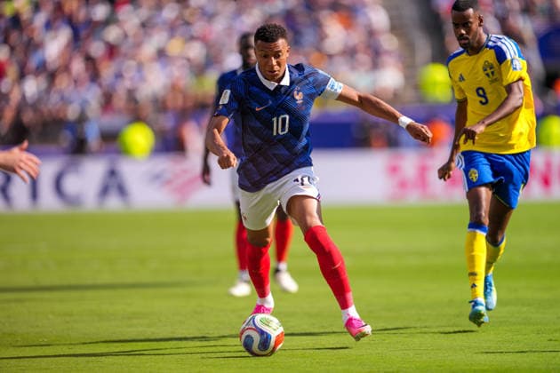 France v Sweden - FIFA World Cup, WM, Weltmeisterschaft, Fussball 2026 - Round of 32 NEW JERSEY, USA - JUNE 30: Kylian Mbappe of France drives the ball during the 2026 FIFA World Cup Round of 32 match between France and Sweden at New Jersey Stadium (MetLife Stadium) in East Rutherford, New Jersey, USA, on June 30, 2026. Jose Hernandez Anadolu New Jersey United States. Editorial use only. Please get in touch for any other usage.  Copyright: x2026xAnadoluxJosexHernandezx