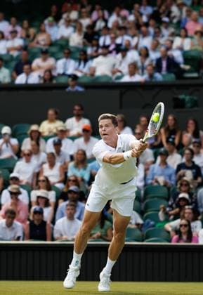 Belgian Alexander Blockx pictured in action during a first round game between Belgian Blockx and German Zverev in the Men s singles at the Wimbledon grand slam tennis tournament in London, Britain, Tuesday 30 June 2026. BENOITxDOPPAGNE  x180040379x