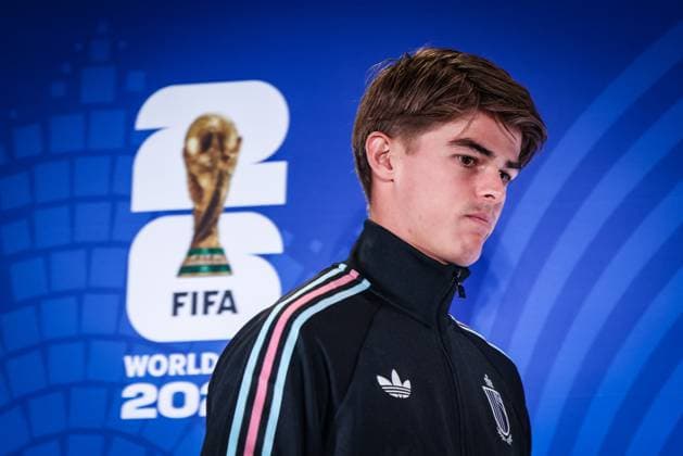 Belgium s Charles De Ketelaere arrives for a press conference, PK, Pressekonferenz of Belgian national soccer team Red Devils, on Tuesday 30 June 2026 at Lumen Field,stadium Seattle, USA. The Rode Duivels - Diables Rouges qualified for the knockout stage of the 2026 FIFA World Cup, WM, Weltmeisterschaft, Fussball where they ll meet Senegal in the round of 32 on July 1st. BRUNOxFAHY  x180041157x