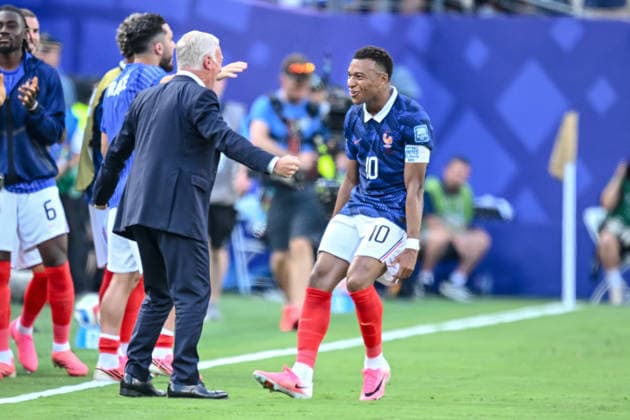 Kylian Mbappe (France) celebrates after scoring his team s first goal during the FIFA World Cup, WM, Weltmeisterschaft, Fussball 2026 Round Of 32 match between France and Sweden at New York New Jersey Stadium on June 30, 2026 in East Rutherford, United States. (Photo by Harry Langer DeFodi Images) - *** Kylian Mbappé of France celebrates after scoring his team s first goal during the 2026 FIFA World Cup Round of 32 match between France and Sweden at New York-New Jersey Stadium on June 30, 2026, in East Rutherford, United States. Photo by Harry Langer, DeFodi Images