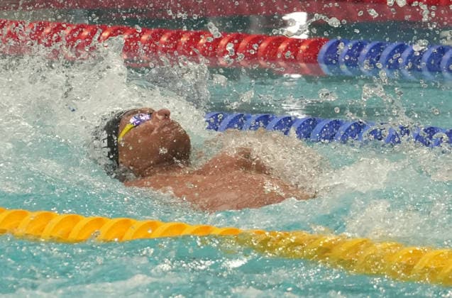 Natation - Championnat de France 30 06 2026 FINALES Yohann Ndoye - Brouard of Dauphins d Annecy during the Final 50 m Backstroke Men of the French Swimming Championships at the Raymond Sommet Olympic Pool in Saint-Etienne on June30, 2026 photos by Laurent Lairys , Saint EtienneFrance  Copyright: xLaurentxLairysx